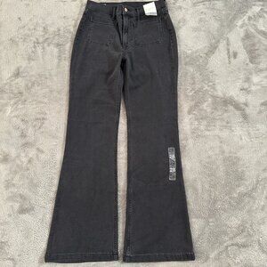 NWT Gap Jeans the 70s High Rise Flare Black Women's size 28 6 Regular